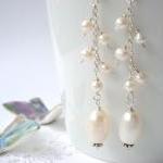 Long white freshwater pearl..